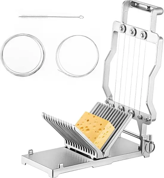 VEVOR Cheese Board and Wire Slicer Cutter Stainless Steel 1 cm &amp; 2 cm