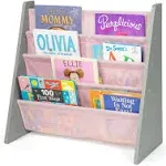 Humble Crew 23.5 in. H Sophie Pink Kids Bookshelf Book Organizer(4-Tier) WO906