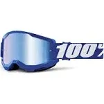 100% Strata 2 Goggles (OSFM, Blue / Mirror Red/Blue Lens)