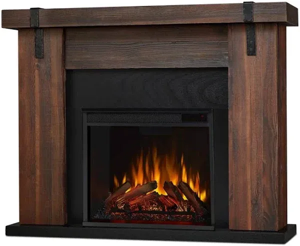 Real Flame Aspen Mantel with Electric Fireplace Insert - 9220E-CHBW