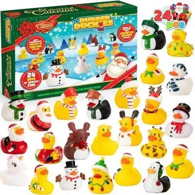 Advent Calendar 2025, 24 Days of Christmas Rubber Duck Set, Fun Toys For Boys, Girls, Kids And Toddlers, Christmas Party Gifts