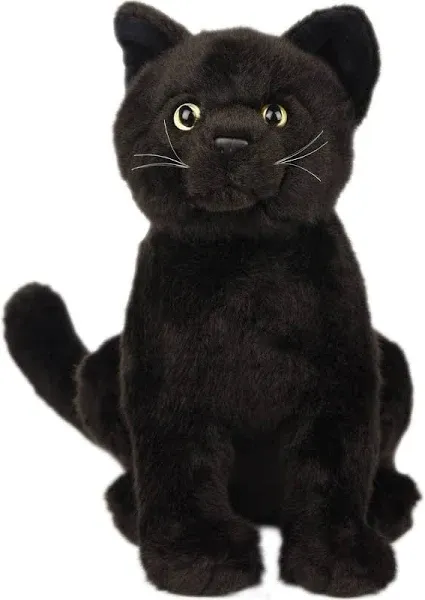 Black Cat Plush, Realistic Stuffed Animal Pillow, Cute Plush 