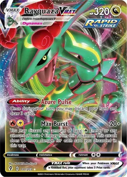 Rayquaza VMAX Evolving Skies SWSH07