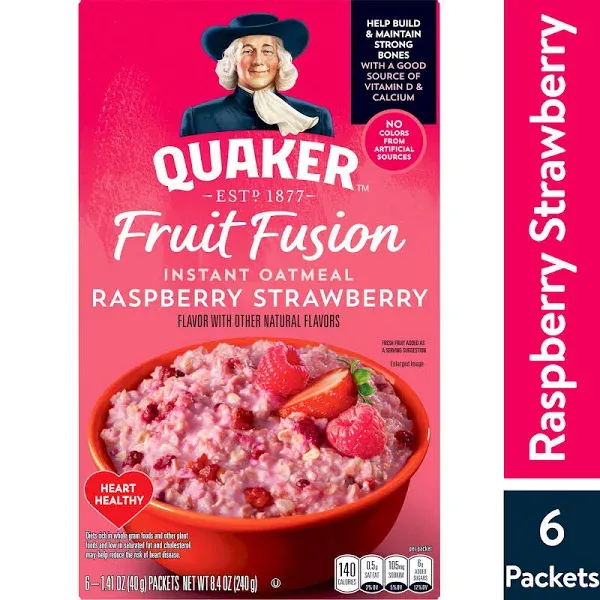 Quaker Fruit Fusion Instant Oatmeal Strawberry