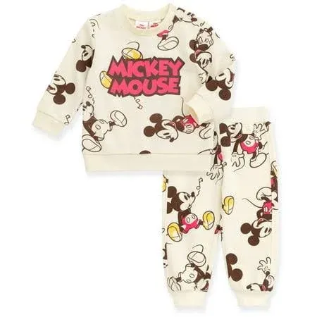 Kid Disney Mickey Mouse Fleece Sweatshirt and Pants Set Newborn Mickey Mouse