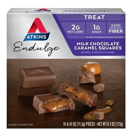 Atkins Milk Chocolate Caramel Squares (6.1 oz)