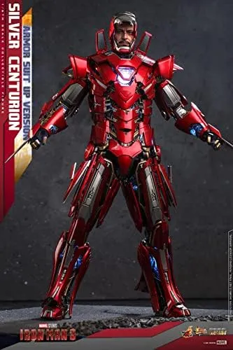 Iron Man 3 - Silver Centurion Armor Suit-Up Action Figure - 12 Inch