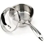 AVACRAFT Multipurpose Sauce Pan / Pot, Stainless Steel with Glass Strainer Lid