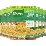 Knorr Pasta Sides 7 Count for A Tasty Pasta Side Dish Cheddar Broccoli Family Pack No Artificial Flavors or Preservatives 8.6 oz