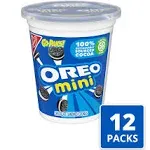 Oreo Mini Chocolate Sandwich Cookies, 12 - 3.5 oz Go-Paks