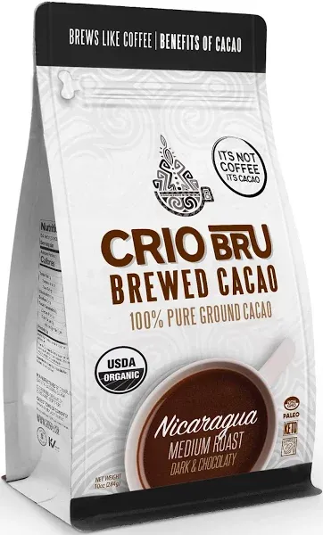 Crio Bru Brewed Cacao Nicaragua Medium Roast Coffee Alternative