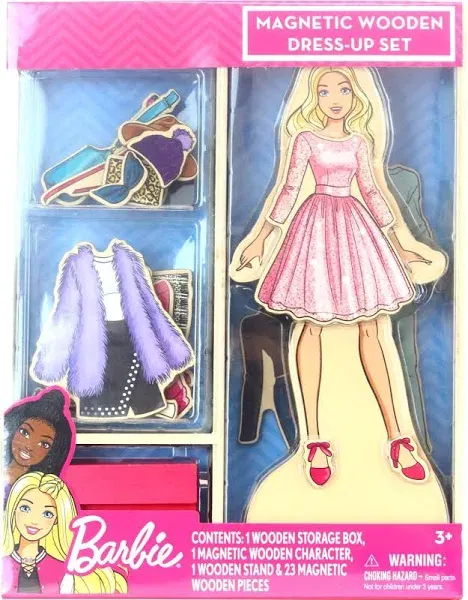 Barbie Magnetic Wooden Dress Up Set NEW