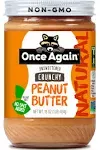 Once Again Peanut Butter, Crunchy, Unsweetened, Natural