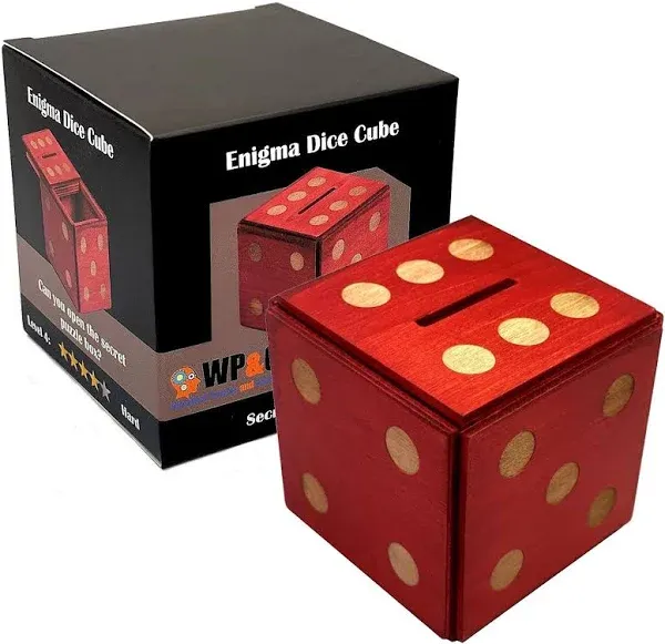 Enigma Dice Cube Secret Puzzle Box Money Trick Box