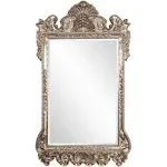 Howard Elliott Marquette Antique Oversized Full Length Mirror, Ornate Full Body Standing Floor Mirror, Large Leaning Wall Mirror for Bedroom & Living Room, Silver Leaf, 49" x 84" x 3" Inch