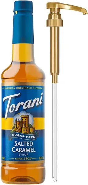 Torani Sugar Free Coffee Syrup Salted Caramel Flavored Syrup for Drinks