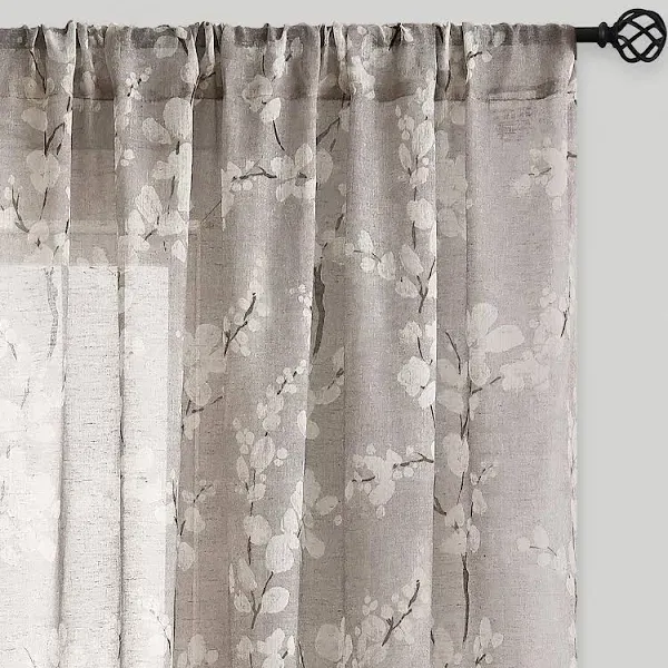 FMFUNCTEX Boho Linen Curtains for Bedroom, 96 Inches Long Curtains Yellow Window Panels for Living Room, Gold Brown Geo Diamond Print Light Filtering Modern Drapes, Grommet Top 2 Panels