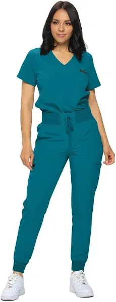 Monarch Uniforms Women's Stretchy Jogger Scrub Set