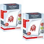 Miele HyClean 3D Efficiency Dust, Type FJM, 8 Bags & 4 Filters, Red