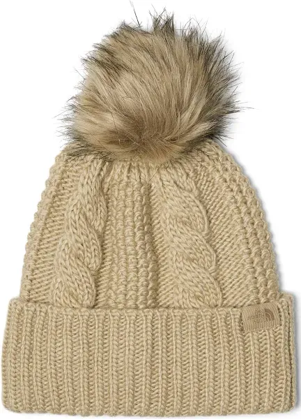 The North Face Oh Mega Fur Pom Beanie - Women's White Dune