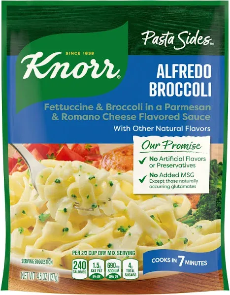 Knorr Alfredo Broccoli Fettuccine Pasta Sides