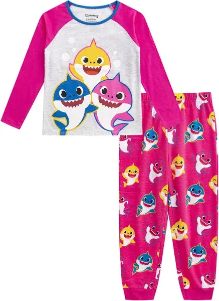 Baby Shark Girls' Long Sleeve T-Shirt and Jogger Set