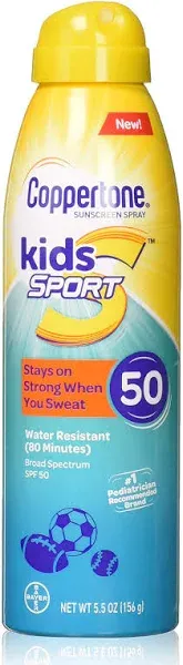 Coppertone Kids Sunscreen Spray SPF 50, Twin Pack (5.5 oz Each)