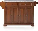 Crosley Alexandria Solid Granite Top Kitchen Island - Cherry