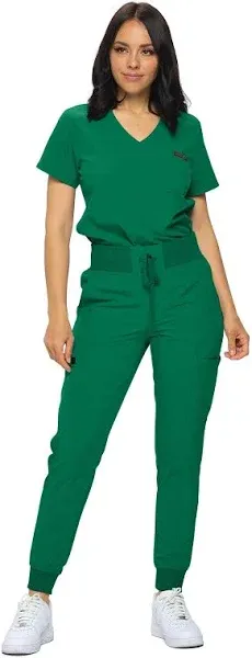 Monarch Uniforms Women's Stretchy Jogger Scrub Set