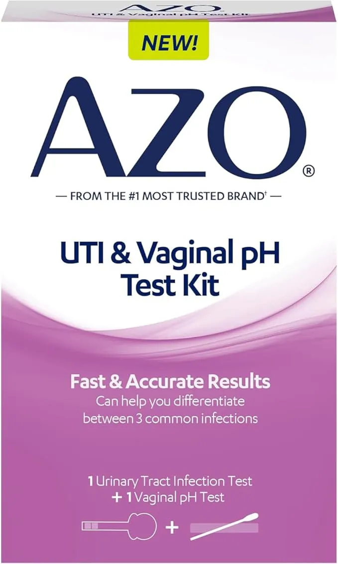 AZO Urinary Tract Infection (UTI) Test Strip + Vaginal pH Test Kit, Fast & Accurate Results, from The #1 Most Trusted Brand