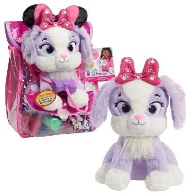 DISNEY PUPPY DOG Sound Talks PLUSH JUST PLAY Purple Detached Tag. Pink Bow.