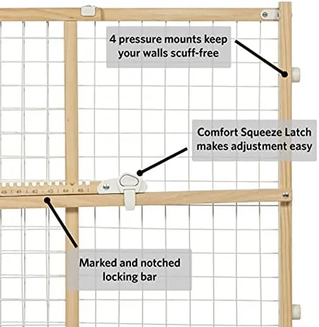 Midwest Wood/Wire Mesh Pet Gate