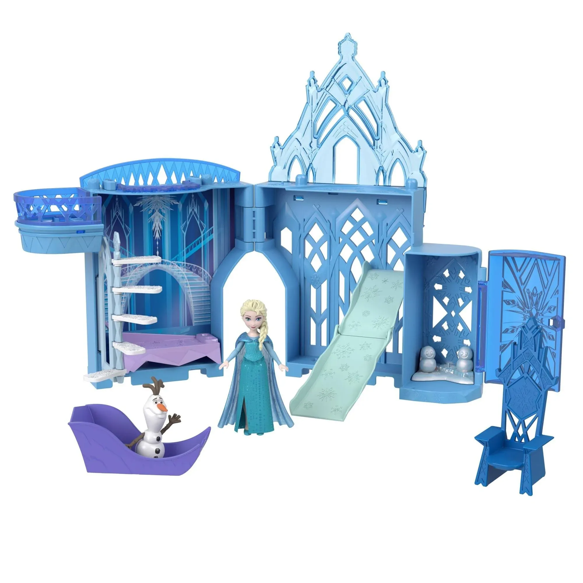 Disney Frozen Toys, Elsa Stackable Castle Doll House Playset with Small Doll