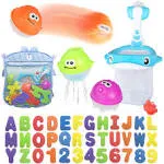 Bath Toy Sets, 36 Foam Bath Letters and Numbers, Floating Squirts Animal Toys Se