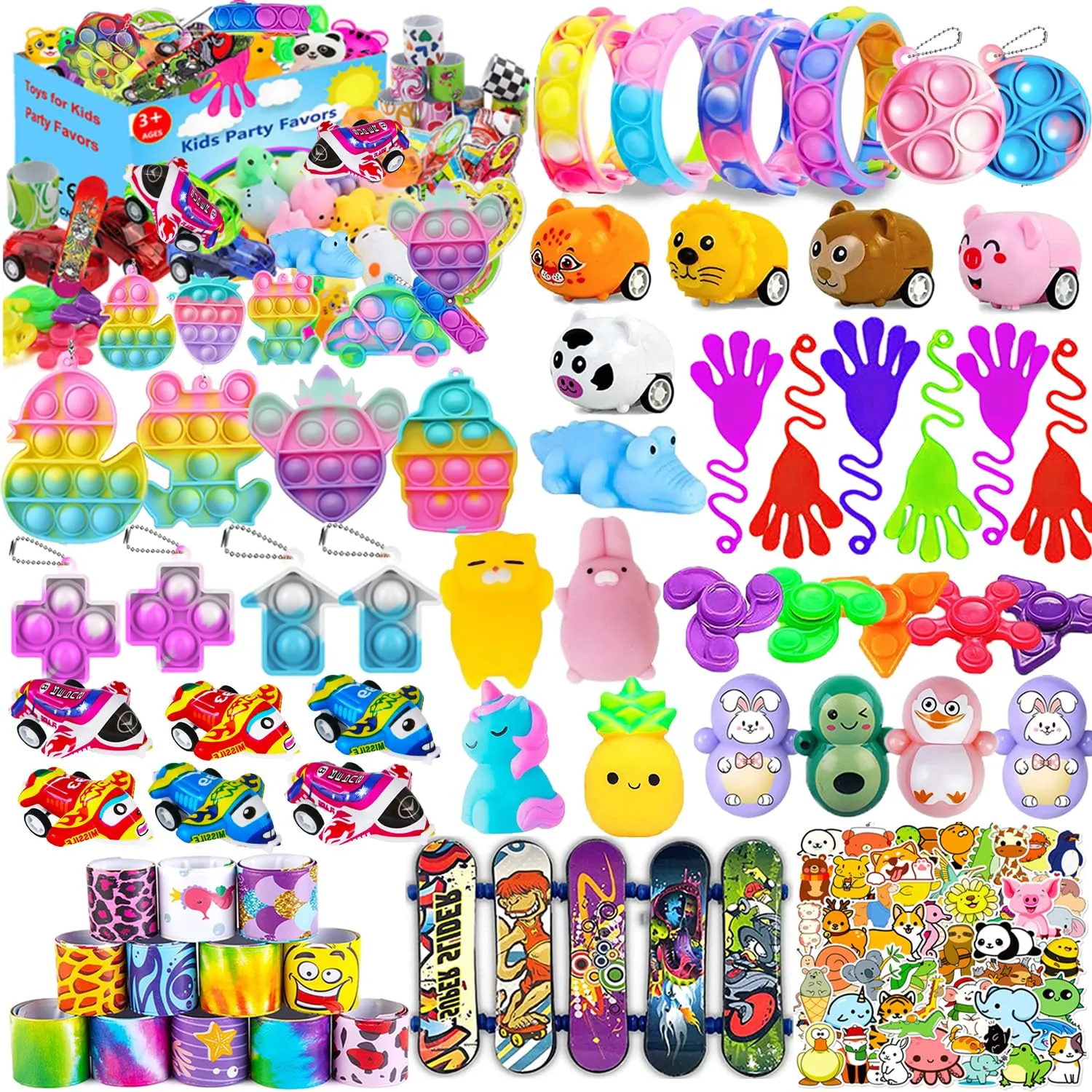 116 PCS Party Favors for Kids 4-8 8-12, Pop Fidget Toys, Treasure Box Toys, P...