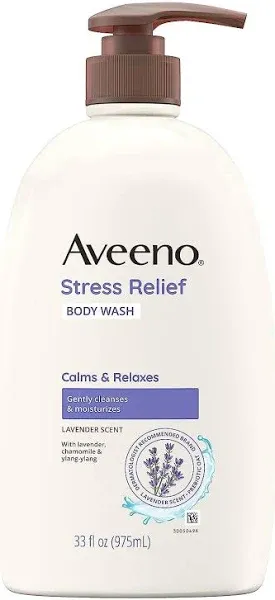 Aveeno Stress Relief Body Wash With Oat Lavender Scent