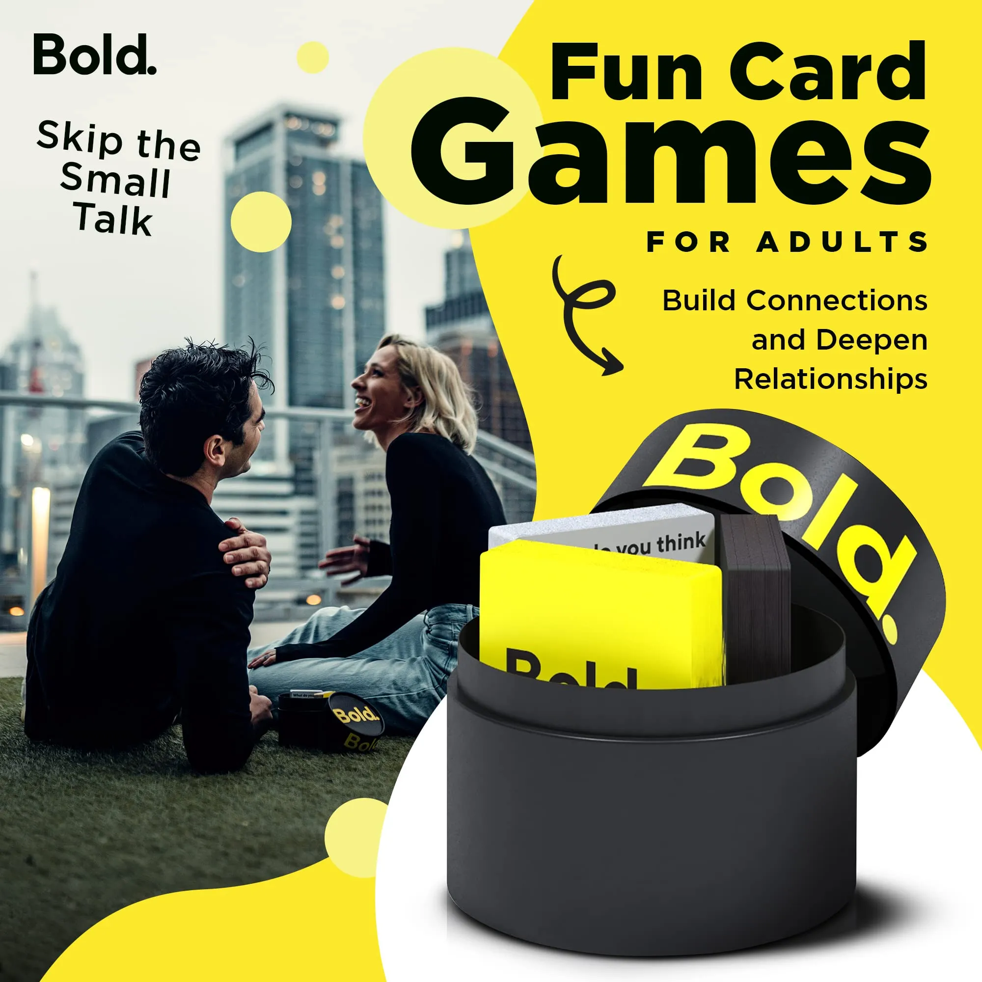 Bold Card Game - 3 Decks, 300+ Questions - Fun Icebreaker and Couples Game for Date Nights