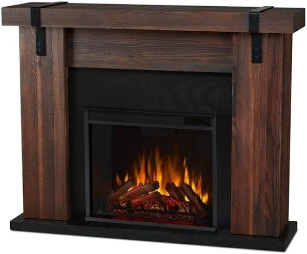 Aspen 49" Electric Fireplace in Chestnut Barnwood by Real Flame