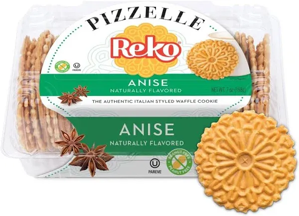 Pizzelle, Italian Style Lemon Flavor Cookies, 7oz