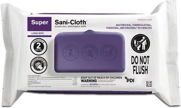 PDI HC Super Sani-Cloth Germicidal Disposable Wipe