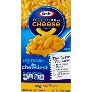 Kraft Original Mac N Cheese Macaroni and Cheese Dinner, 7.25 oz Box Regular