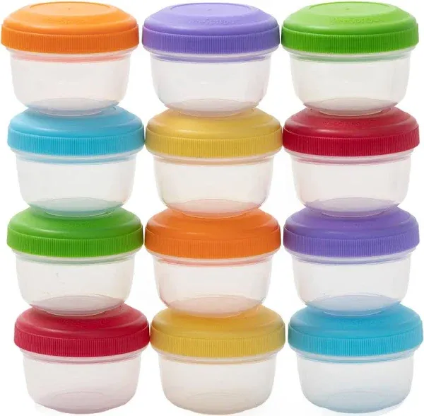 WeeSprout Baby Food Containers - Small 4 oz 12 Count (Pack of 1), Variety 