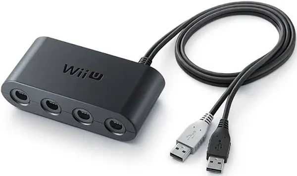 Boxed Wii U / Switch /GameCube Controller Adapter USB PC Multitap WUP-028 OEM