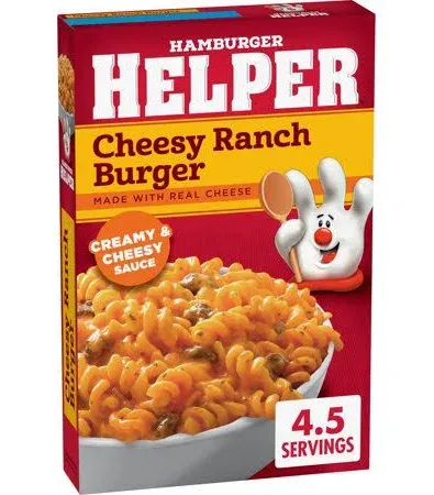 Hamburger Helper Cheesy Ranch Burger