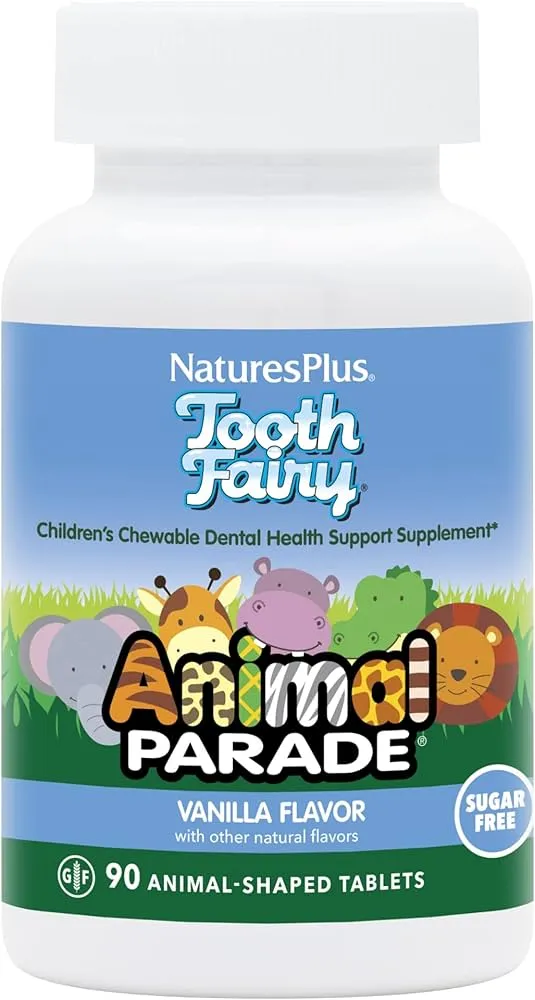 Natures Plus Animal Parade Tooth Fairy 90 Chewable Tablets