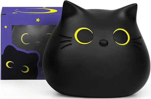 JIZWPOOM Piggy Bank Coin Piggy Bank Black Cat Money Saving Box Gifts for Kids