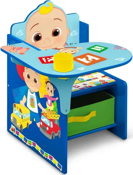 CoComelon Wooden Chair Desk Storage Bin by Delta Children Kids Babies Toddlers