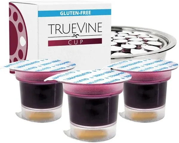 TrueVine Cup - Prefilled Communion Cups - Gluten Free Bread & Juice Sets (Box of 1,500)