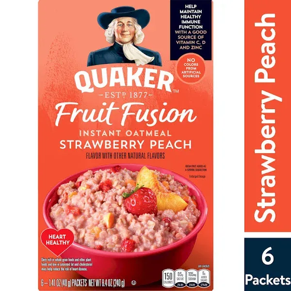 Quaker Fruit Fusion Instant Oatmeal Strawberry