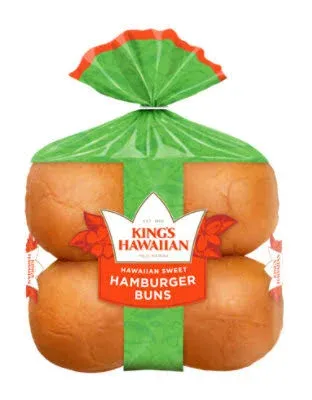 King's Hawaiian Sweet Hamburger Buns (12.8 oz, 8 ct)